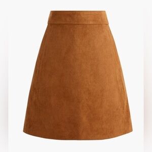 Girls Faux Suede kid chick Skirt brown zipper winter zipper 18 Y winter